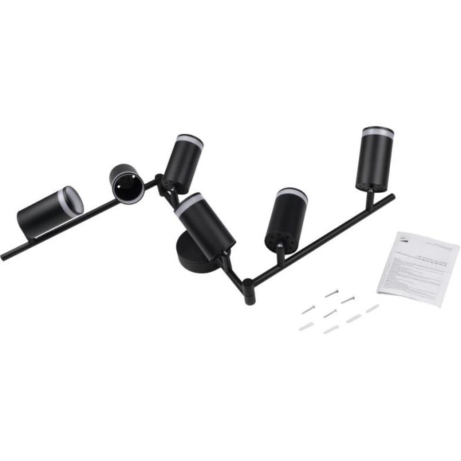 Светильник PCL-0306 6xGU10 IP20 230В BL настен./потолочн. декор. под лампу JazzWay 5066601