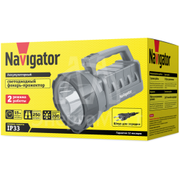 Фонарь-прожектор 71 596 NPT-SP14-ACCU 3ВтLED 200лм АКБ 3А.ч Navigator 71596