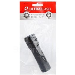 Фонарь 7102-ТН (черн. 1LED 1 реж 2XR03 ; блист-пакет) Ultraflash 11788