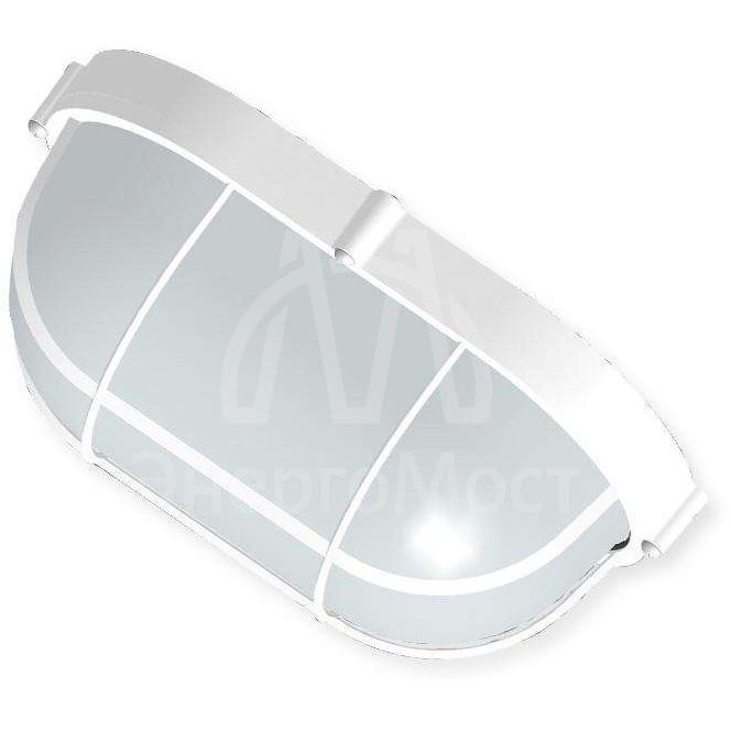 Светильник НПП 03-100-018 &amp;quot;Банник&amp;quot; 1202 овал большой 1х100Вт E27 IP65 корпус с решеткой бел. Элетех 1005500933