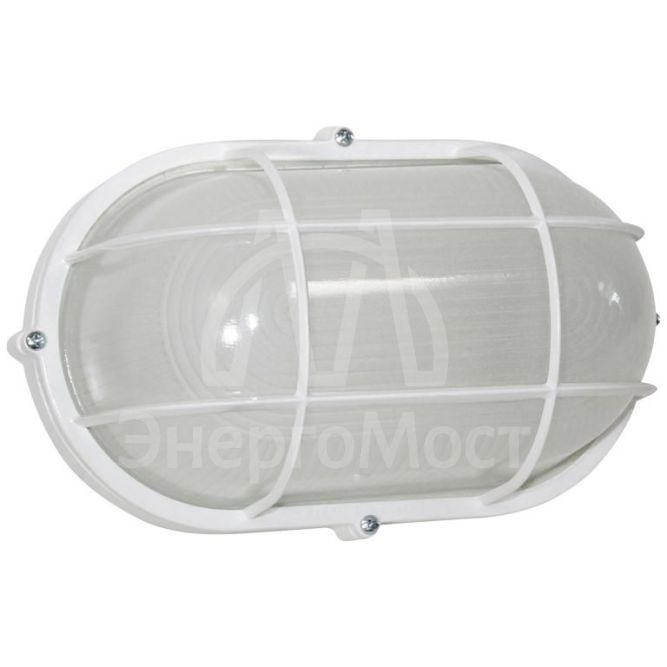 Светильник НПП 03-100-018 &amp;quot;Банник&amp;quot; 1202 овал большой 1х100Вт E27 IP65 корпус с решеткой бел. Элетех 1005500933