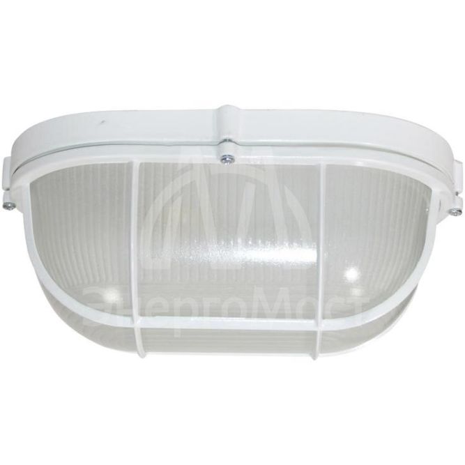 Светильник НПП 03-100-018 &amp;quot;Банник&amp;quot; 1202 овал большой 1х100Вт E27 IP65 корпус с решеткой бел. Элетех 1005500933