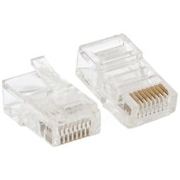Коннектор RJ-45 TERACOM неэкранированный 8P8C Cat.5E универсальный (уп.50шт) EKF TRC-PLUG-5EUTP-50