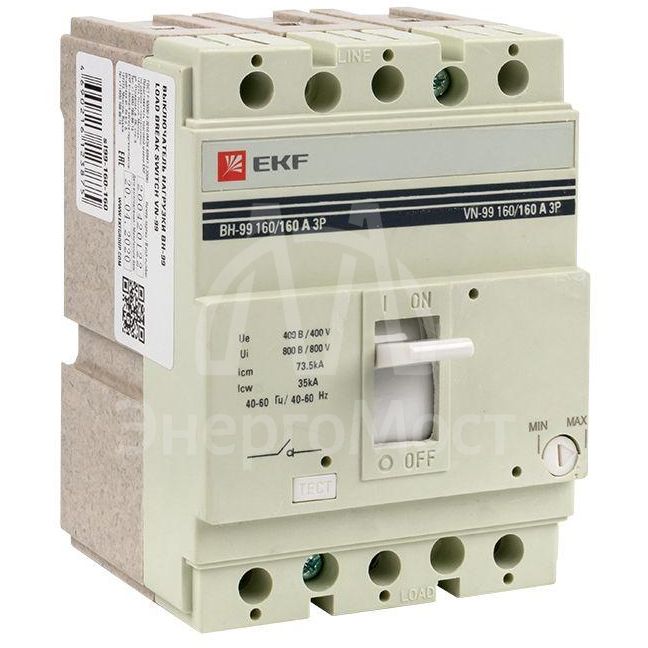 Выключатель нагрузки 3п ВН-99 160/160А EKF sl99-160-160