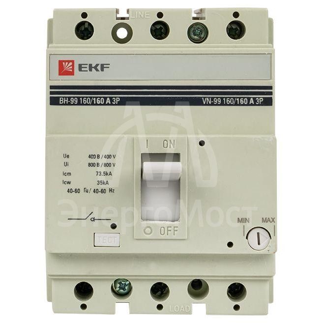 Выключатель нагрузки 3п ВН-99 160/160А EKF sl99-160-160