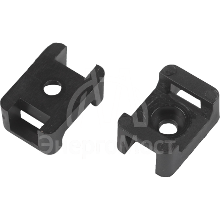 Площадка под хомуты 22х16мм с монтажным отверст. М4 NO-225-306 черн. (уп.50шт) Эра Б0066685