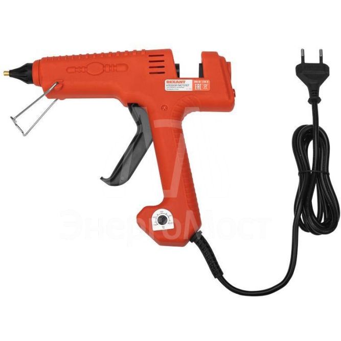 Пистолет клеевой 300Вт ЭКСПЕРТ настройка температуры 100…220град.C (блист.) Rexant 12-1550