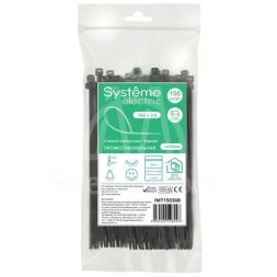 Стяжка кабельная 150х3.6 черн. (уп.100шт) SE IMT15036B