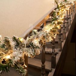 Гирлянда &amp;quot;Твинкл Лайт&amp;quot; 15м 120LED тепл. бел. провод прозр. Neon-Night 303-196