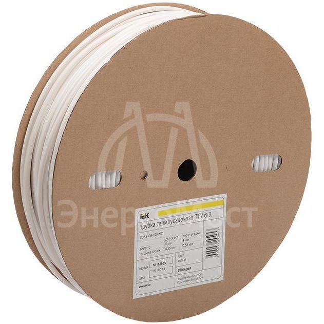 Трубка термоусадочная тонкостен. ТТУ-16/8 желт./зел. (уп.100м) IEK UDRS-D16-100-K52