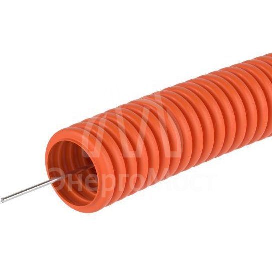 Труба гофрированная ПНД d32мм тяжелая с протяж. оранж. (уп.25м) DKC 71532