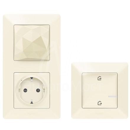 Пакет умный стартовый Valena Life (шлюз WiFi+розетка умн. 2К+З 16А 230В+главн. беспроводн. выкл. &amp;quot;Я дома/Я вне дома&amp;quot;) сл. кость Netatmo 752296