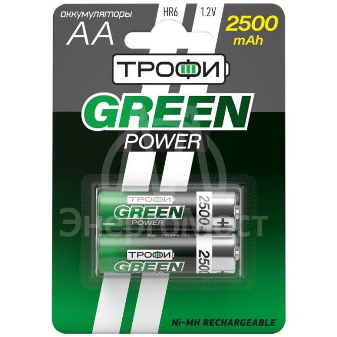 Аккумулятор HR6-2BL 2500мА.ч (блист.2шт) Трофи C0032101