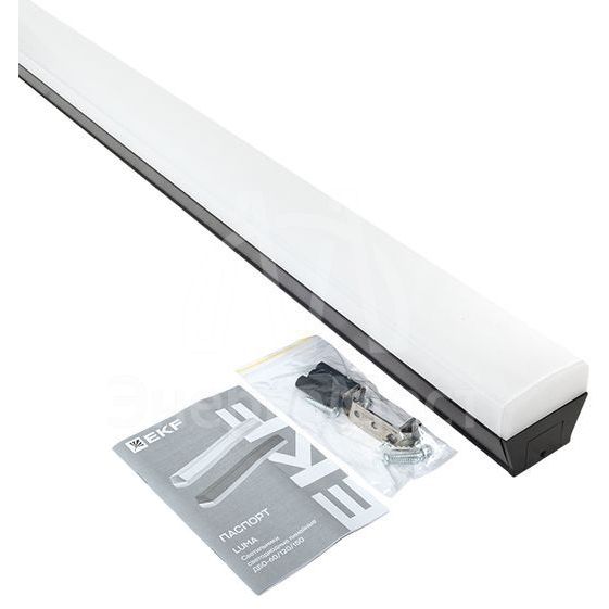 Светильник светодиодный ДБО-120 48Вт 6500К IP20 1180х65х70 линейный черн. LUMA EKF LBL-120-48-B-6500