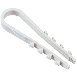 Дюбель-хомут PCD-R 11-18-55-100WH для круглого кабеля PA6.6 бел. (уп.100шт) JazzWay 5054806