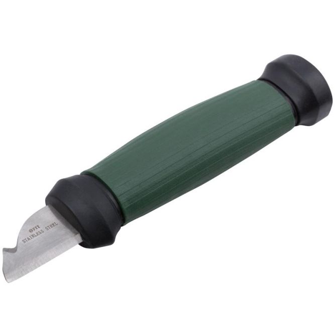 Нож электрика нерж.сталь 2-х сторонняя заточка лезвие 33мм FIT 10642