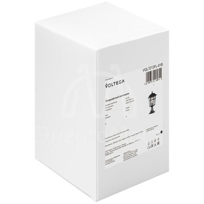 Светильник Noon 1х40Вт E27 IP44 ландшафтный Voltega VGL7213FL-01B