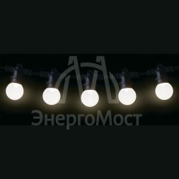 Гирлянда уличная Белт-лайт PBL-S80/L48+1.5 Black E27 IP65 (48м/80ламп/1.5м шнур) соединение в линию max750Вт (лампы в комплект не входят) JazzWay 5040601