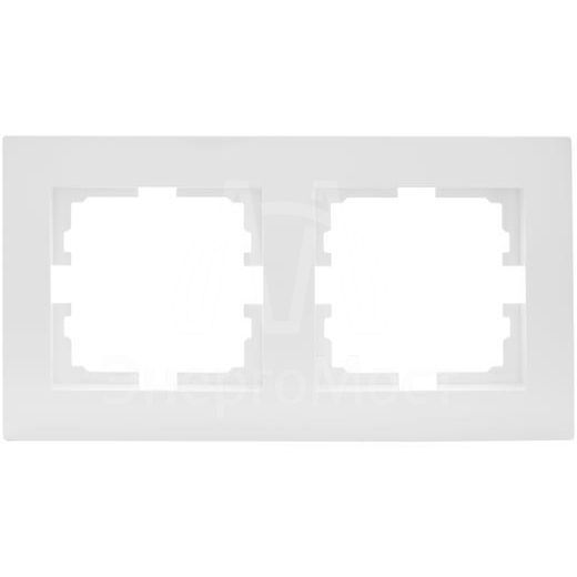 Рамка 2-местн. горизонт. VESNA бел. LEZARD 742-0200-147