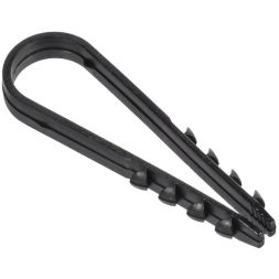 Дюбель-хомут 11х18мм для круглого кабеля нейлон черн. (уп.100шт) GENERICA UDH13-11-18-100-K02-G