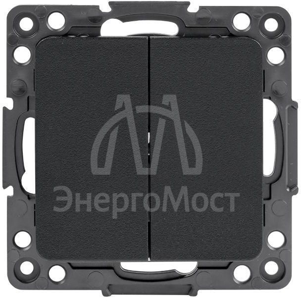 Выключатель 2-кл. Стокгольм 10А винт. клеммы механизм черн. PROxima EKF EZV10-023-20