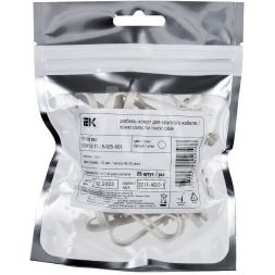 Дюбель-хомут 11-18мм для круглого кабеля нейлон бел. (уп.25шт) IEK UDH13-11-18-025-K01