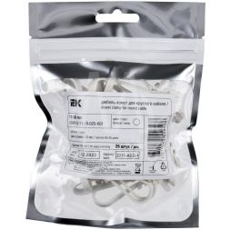 Дюбель-хомут 11-18мм для круглого кабеля нейлон бел. (уп.25шт) IEK UDH13-11-18-025-K01