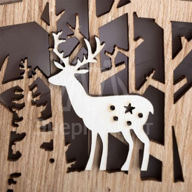 Фигура деревянная с подсветкой &amp;quot;Звездочка&amp;quot; 24х13х3.6см Neon-Night 504-022