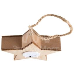 Фигура деревянная с подсветкой &amp;quot;Звездочка&amp;quot; 24х13х3.6см Neon-Night 504-022