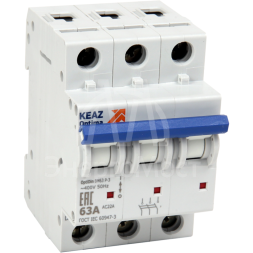 Выключатель нагрузки модульный 3п 63А OptiDin BM63Р УХЛ3 КЭАЗ 103896