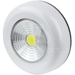 Фонарь светодиодный подсветка SB-101 пушлайт (СОВ 3хААА 1шт в пак.) бел. Трофи Б0052747