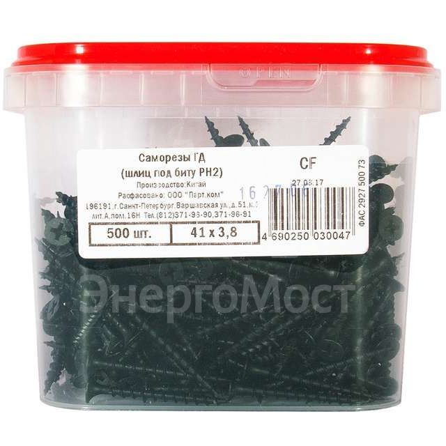Саморез ГД 3.5х41мм ведро (уп.500шт) Партнер 41778