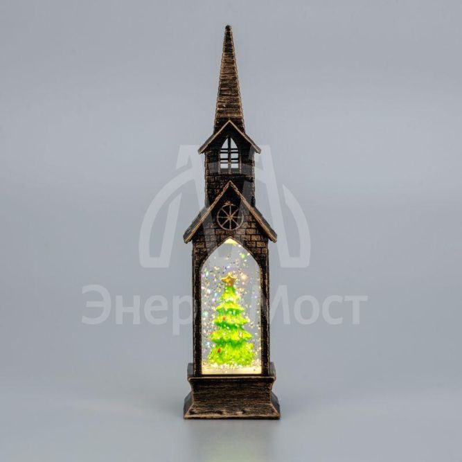 Светильник декоративный (фигура) &amp;quot;Башня&amp;quot; с эффектом снегопада и подсветкой Neon-Night 501-187