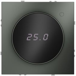 Терморегулятор электронный S70 с индикацией и датчиком для теплого пола механизм титан Voltum VLS070106