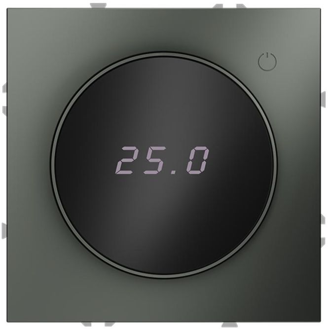 Терморегулятор электронный S70 с индикацией и датчиком для теплого пола механизм титан Voltum VLS070106