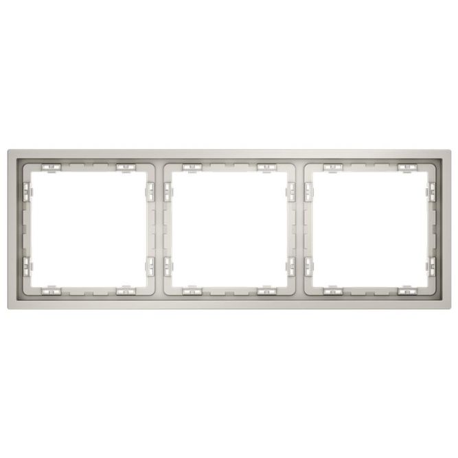 Рамка 3-м S70 пластик. кашемир Voltum VLS100303