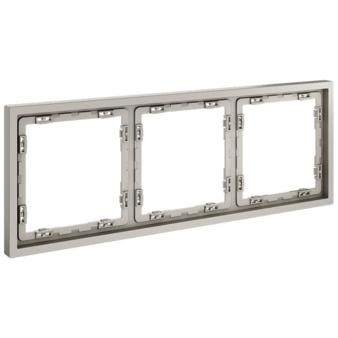 Рамка 3-м S70 пластик. кашемир Voltum VLS100303