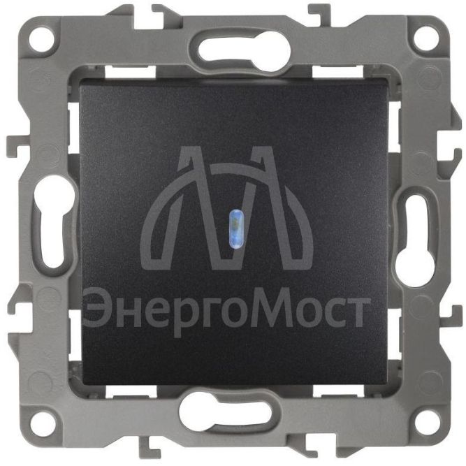 Механизм выключателя 1-кл. СП Эра12 10А IP20 12-1102-05 250В 10AX с подсветкой антрацит Эра Б0014637
