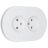 Розетка 2-м СП OSEN без заземл. ПБТ круглая бел. LEZARD 744-0200-128B