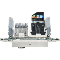 Розетка двойная TV+RJ45 кат.5E SKANDY SK-A14W арктич. бел. IEK SK-AK20-1-K01