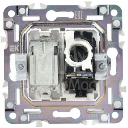 Розетка двойная TV+RJ45 кат.5E SKANDY SK-A14W арктич. бел. IEK SK-AK20-1-K01