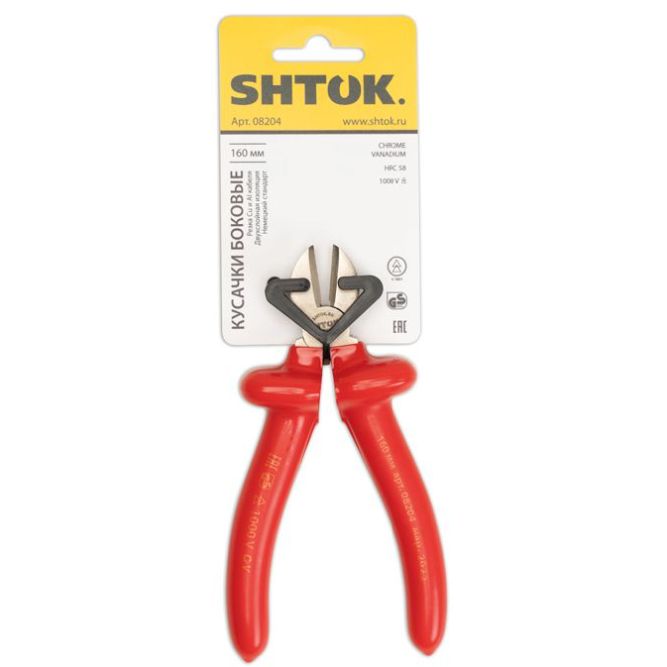 Кусачки боковые диэлектрические 1000В 160мм (08204) SHTOK 376290