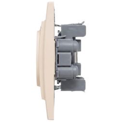 Розетка 2-м СП Минск 10А IP20 без заземл. защ. шторки беж. EKF ERR10-102-200