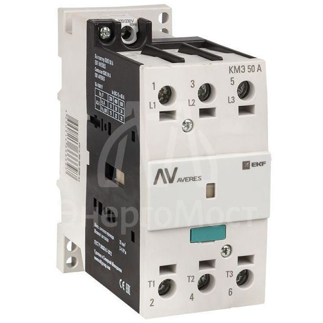 Контактор КМЭ 50А 230В АС AVERES EKF ctr-s-50-00-230-av