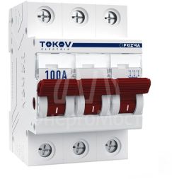 Выключатель нагрузки модульный 3П 100А TOKOV Electric TKE-PZ60-MDSI-3-100