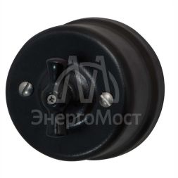 Выключатель 1кл. керамика черн. Bironi B1-200-03