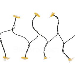 Светильник светодиодный Каскад Янтарные Пчелы 10м IP65 садовый с выносной солнечн. панелью 2м и аккумулятором тепл. бел. Lamper 602-252