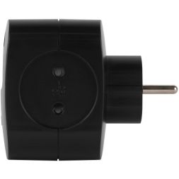 Разветвитель 4-м SP-4-3USBAC-B + 3 USB A+C со шторками 10А черн. Эра Б0069084