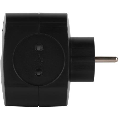 Разветвитель 4-м SP-4-3USBAC-B + 3 USB A+C со шторками 10А черн. Эра Б0069084