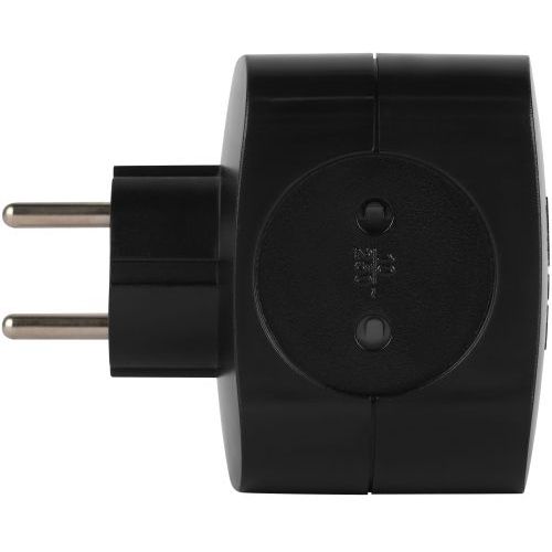 Разветвитель 4-м SP-4-3USBAC-B + 3 USB A+C со шторками 10А черн. Эра Б0069084